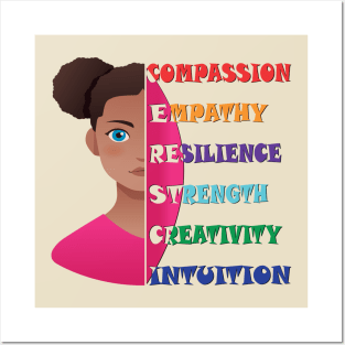 Power-Women: Bold and Inspiring-Kindness and Empathy Reign Posters and Art